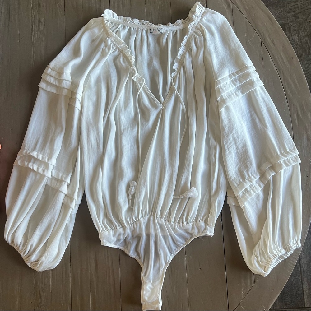 Free People "Intimately" White Bodysuit
